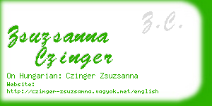 zsuzsanna czinger business card